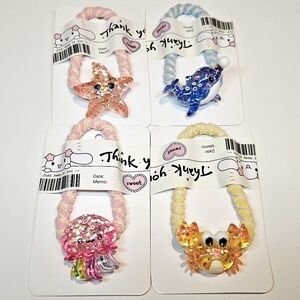 Under the Sea Hair Tie – Starfish, Dolphin, Jellyfish & Crab(Buy 3 Get 1 Free)